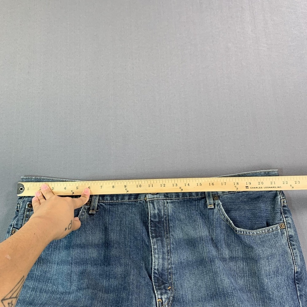 Levis 550 Jeans Mens 44x36 Blue Denim Relaxed Tapered Baggy Y2K Skater Hip Hop - Picture 7 of 13